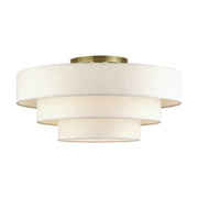 Livex Lighting - 41948-01 - Five Light Semi-Flush Mount - Manorwood - Antique Brass