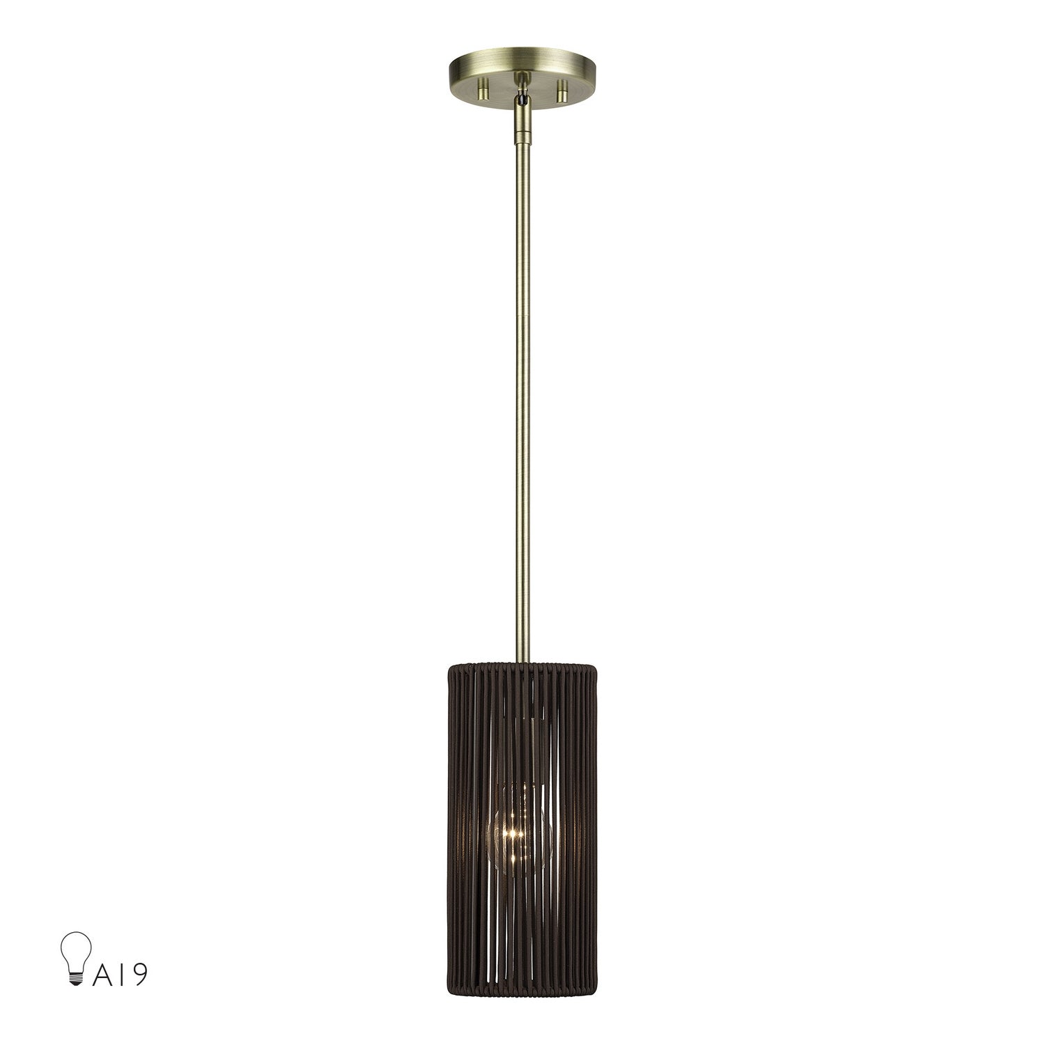 Livex Lighting - 49121-01 - One Light Mini Pendant - Acordia - Antique Brass
