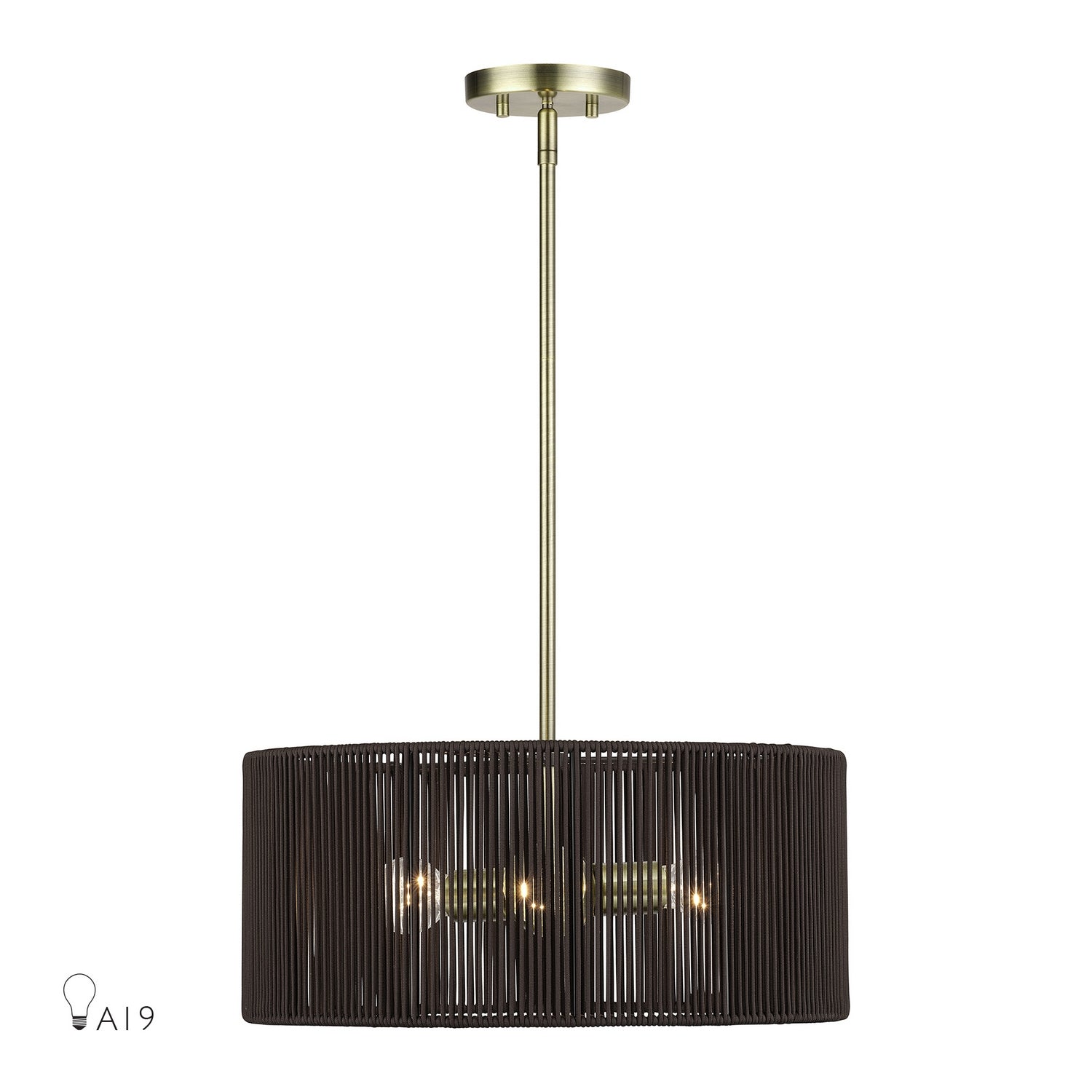 Livex Lighting - 49123-01 - Three Light Chandelier - Acordia - Antique Brass