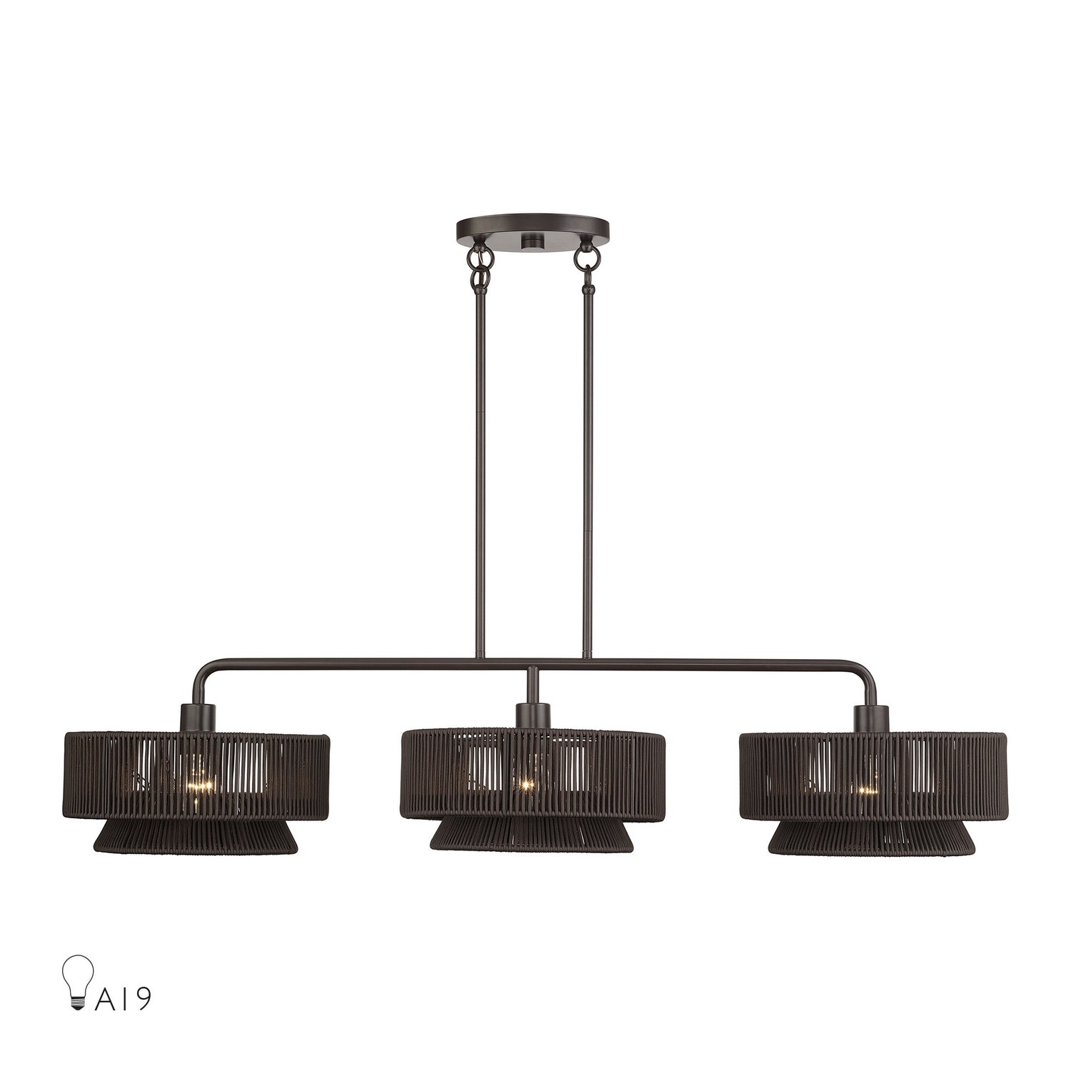 Livex Lighting - 49143-92 - Three Light Linear Chandelier - Florell - English Bronze