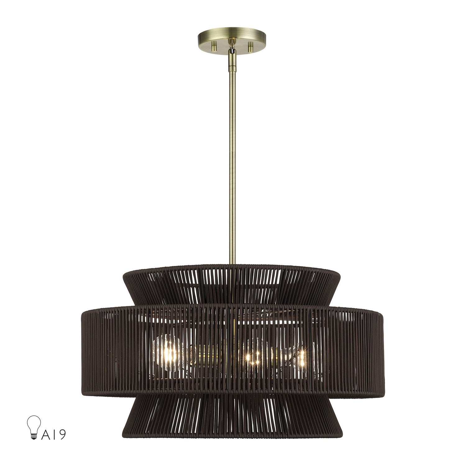 Livex Lighting - 49145-01 - Five Light Chandelier - Florell - Antique Brass