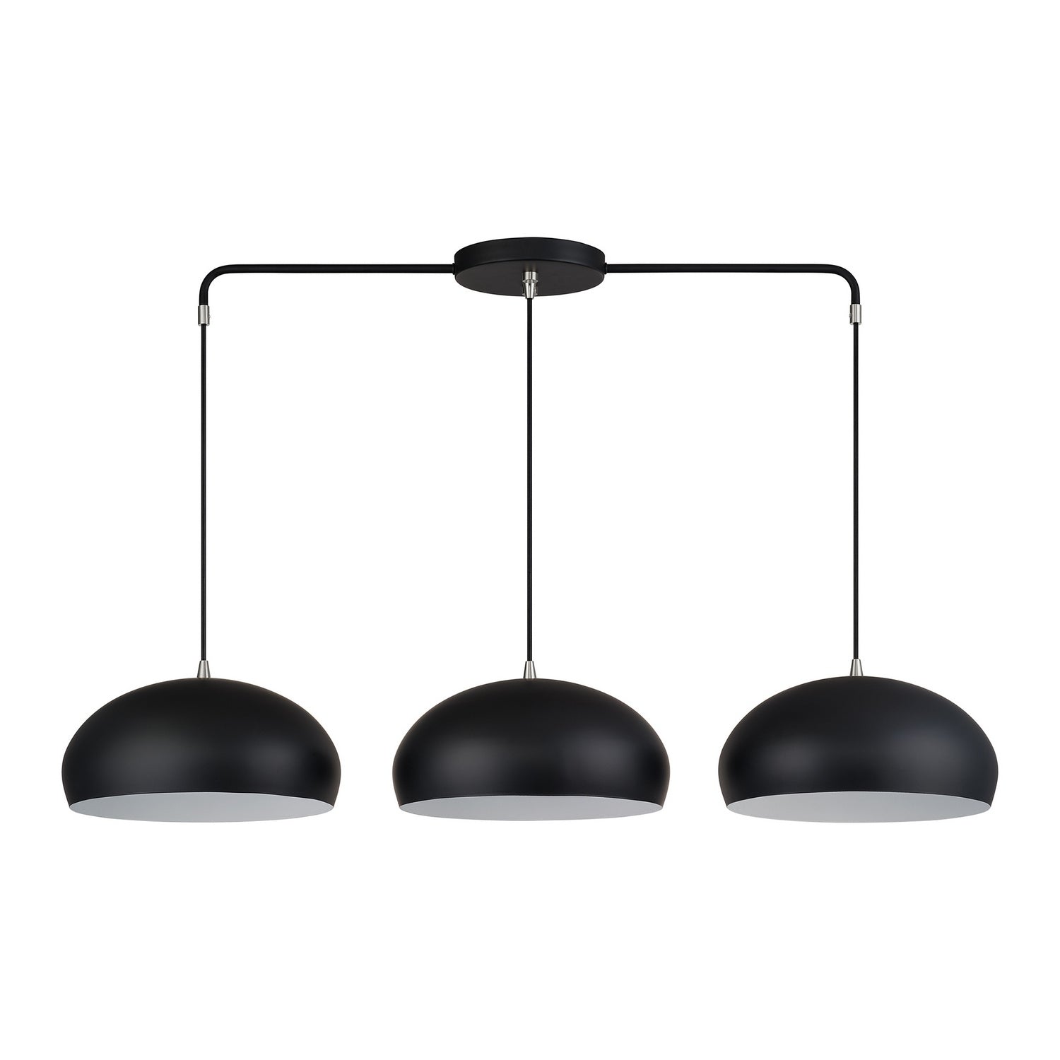 Livex Lighting - 51512-04 - Three Light Linear Chandelier - Domma - Black w/Brushed Nickel