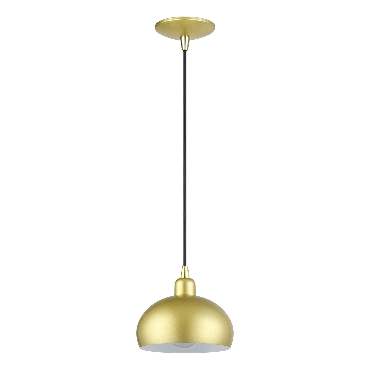 Livex Lighting - 51513-33 - One Light Mini Pendant - Domma - Soft Gold w/Polished Brass