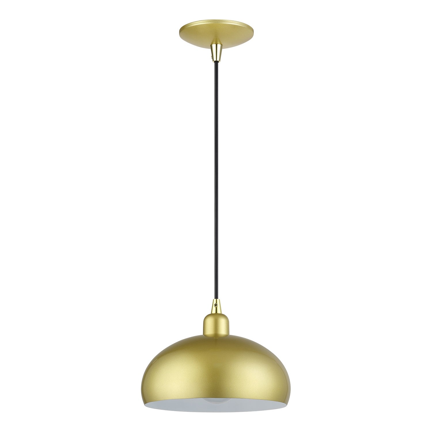 Livex Lighting - 51514-33 - One Light Pendant - Domma - Soft Gold w/Polished Brass