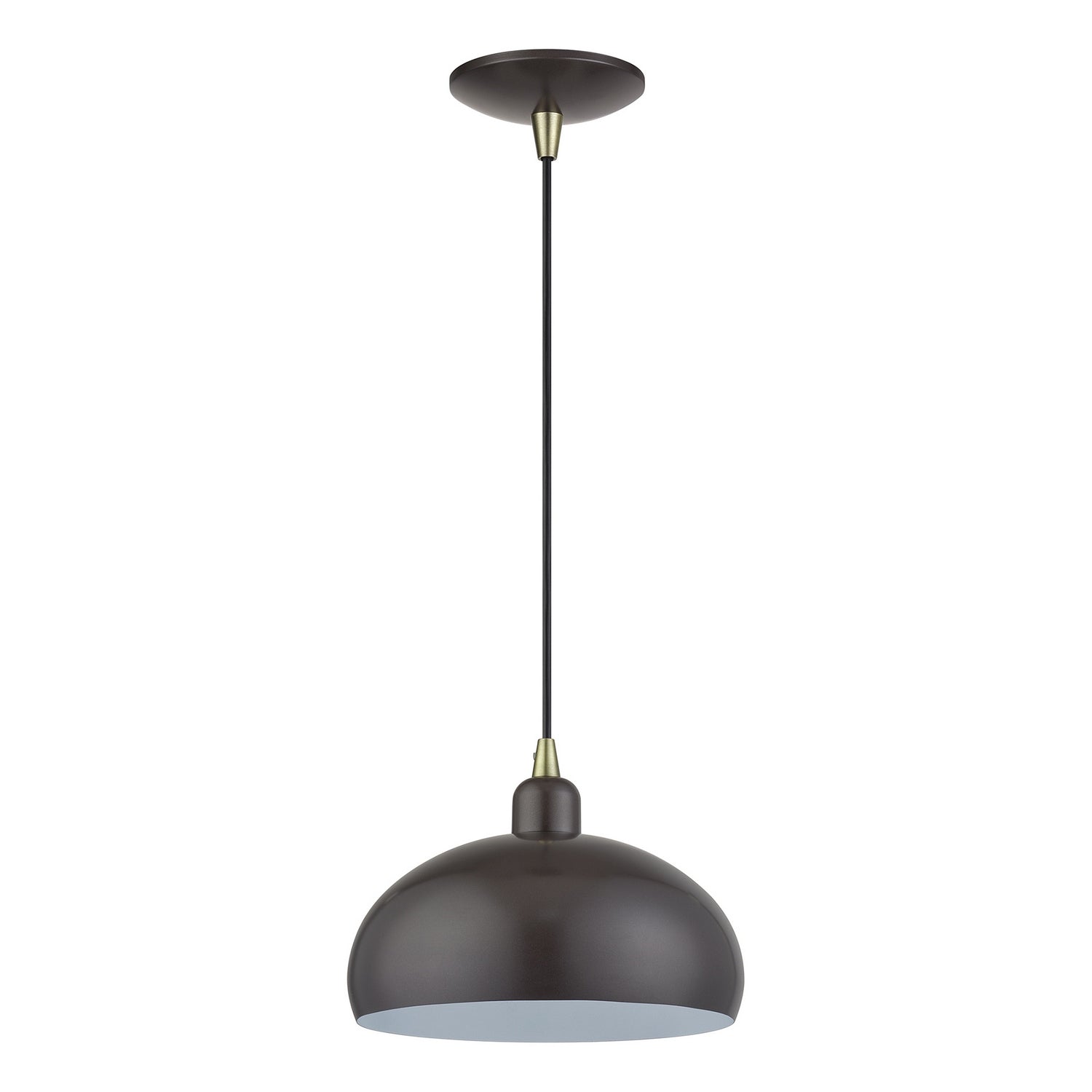 Livex Lighting - 51514-92 - One Light Pendant - Domma - English Bronze w/Antique Brass