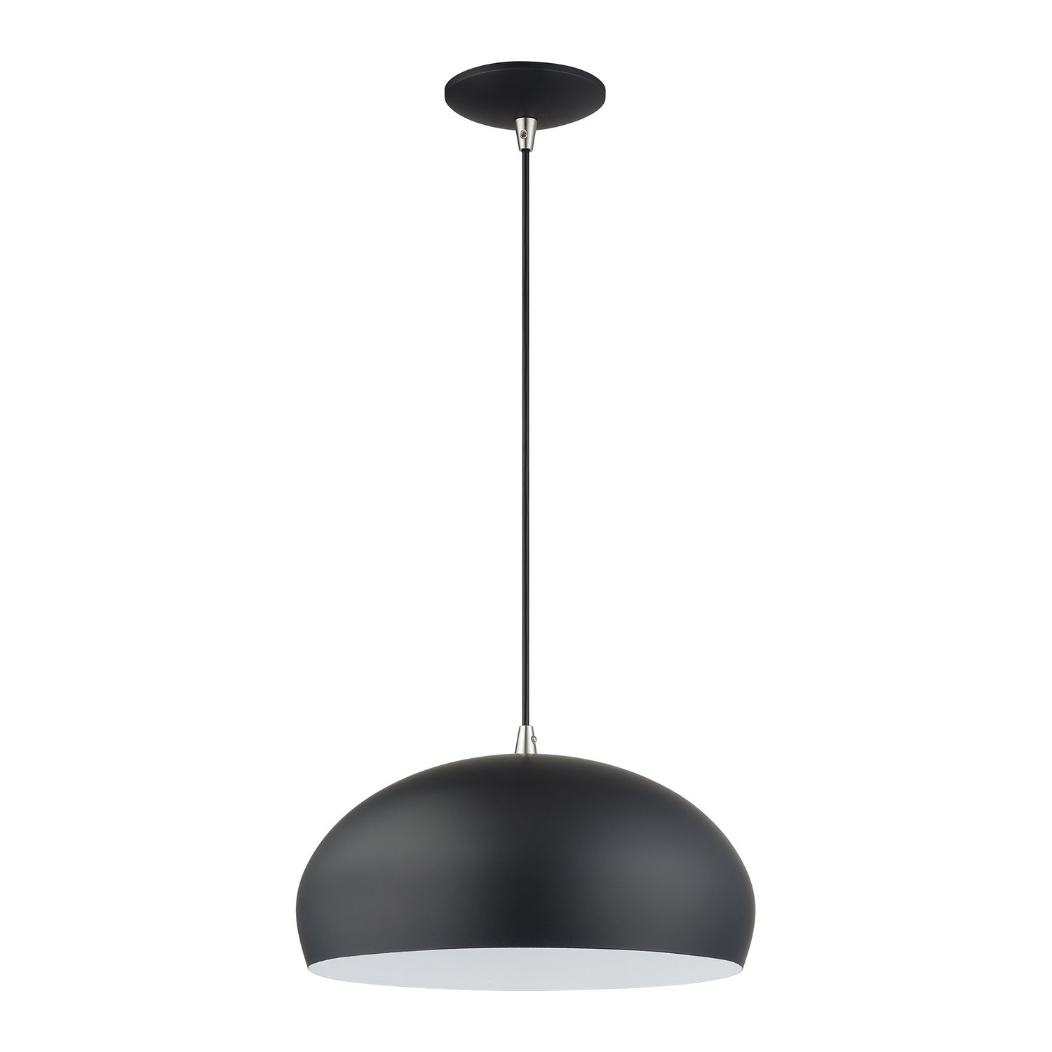 Livex Lighting - 51515-04 - One Light Pendant - Domma - Black w/Brushed Nickel