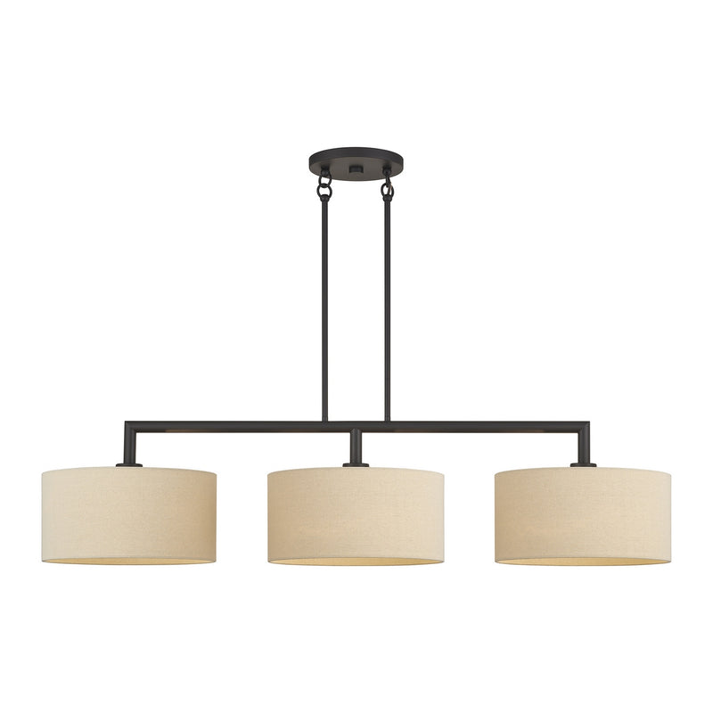 Livex Lighting - 52263-07 - Three Light Linear Chandelier - Bellingham - Bronze