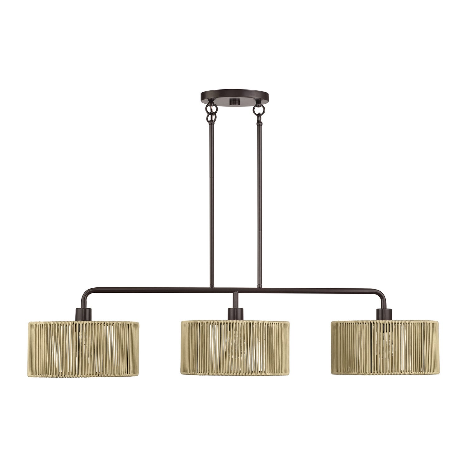 Livex Lighting - 53195-92 - Three Light Linear Chandelier - Goldiemesh - English Bronze