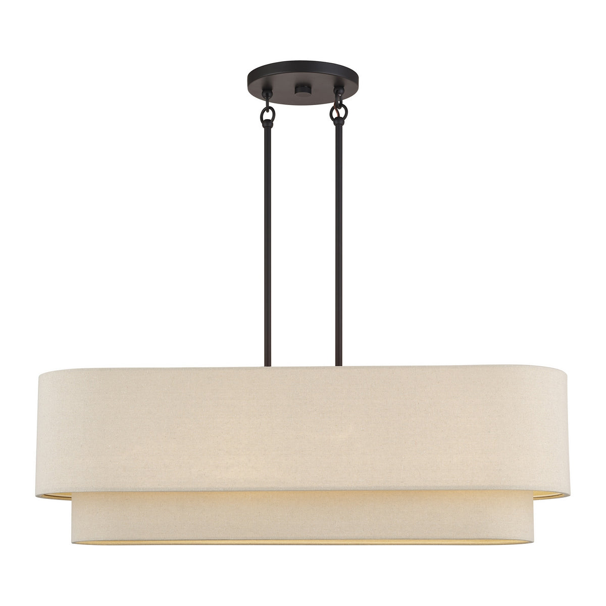 Livex Lighting - 58873-07 - Four Light Linear Chandelier - Bellingham - Bronze