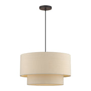 Livex Lighting - 58874-07 - Three Light Pendant - Bellingham - Bronze