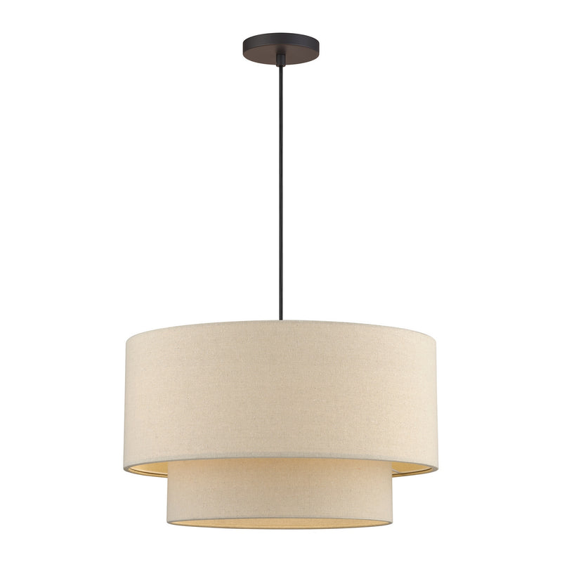 Livex Lighting - 58874-07 - Three Light Pendant - Bellingham - Bronze