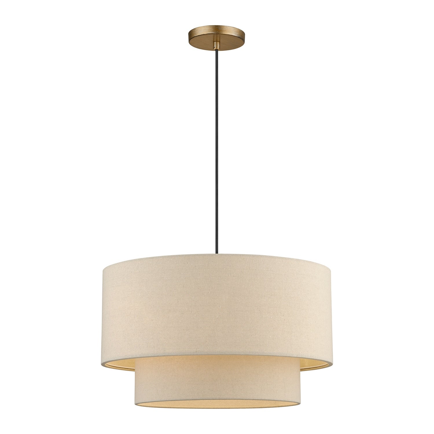 Livex Lighting - 58874-48 - Three Light Pendant - Bellingham - Antique Gold Leaf