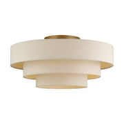 Livex Lighting - 58877-48 - Five Light Semi-Flush Mount - Bellingham - Antique Gold Leaf