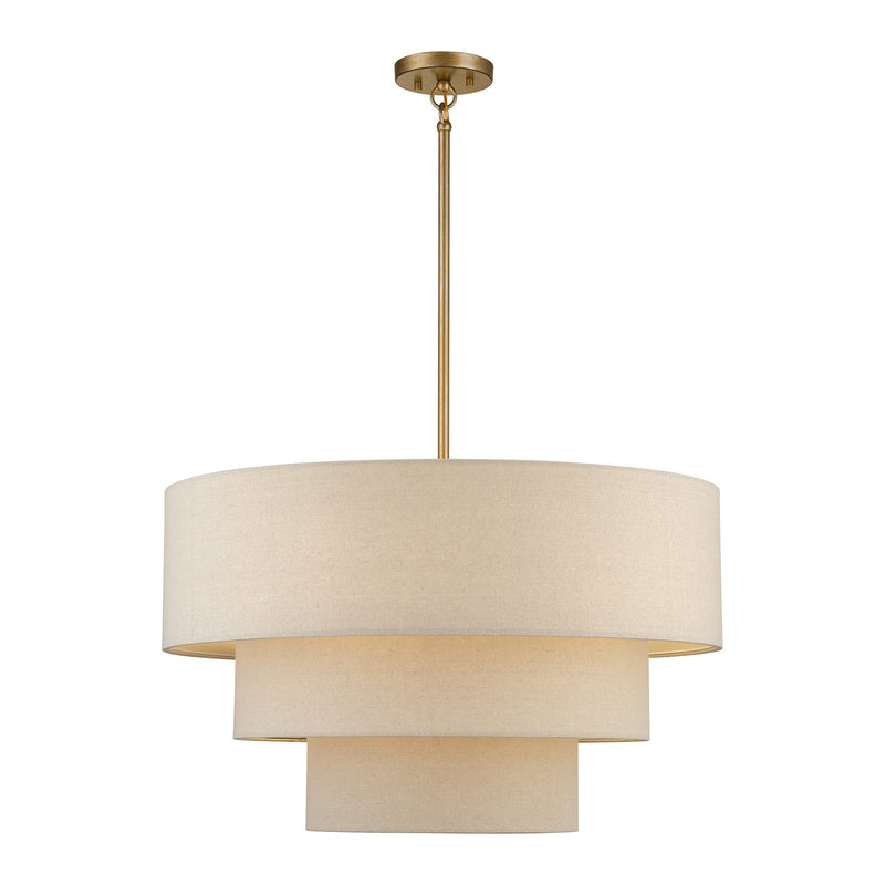 Livex Lighting - 58878-48 - Five Light Chandelier - Bellingham - Antique Gold Leaf