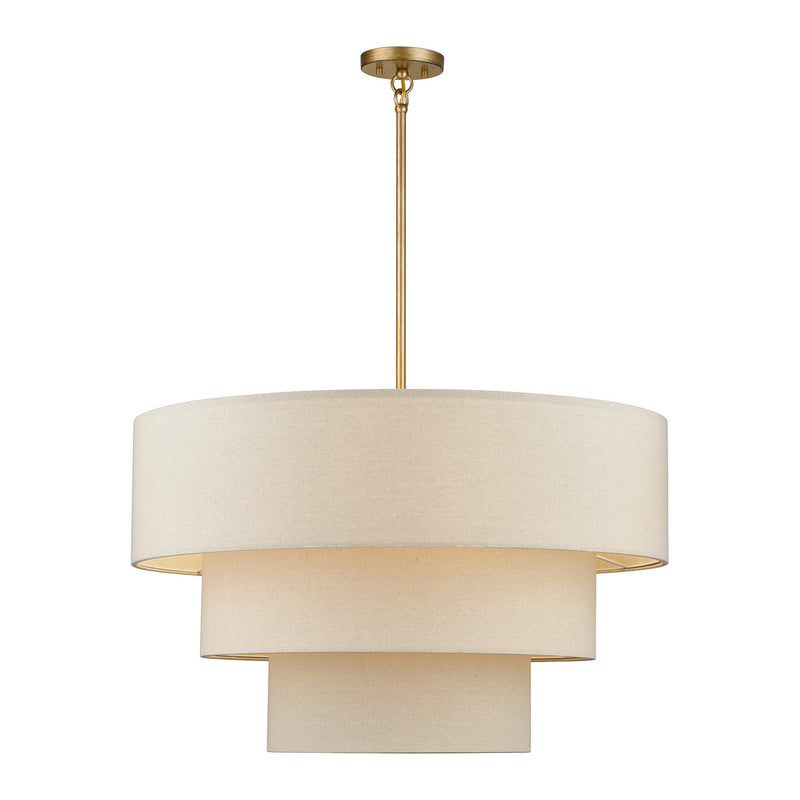 Livex Lighting - 58879-48 - Eight Light Chandelier - Bellingham - Antique Gold Leaf