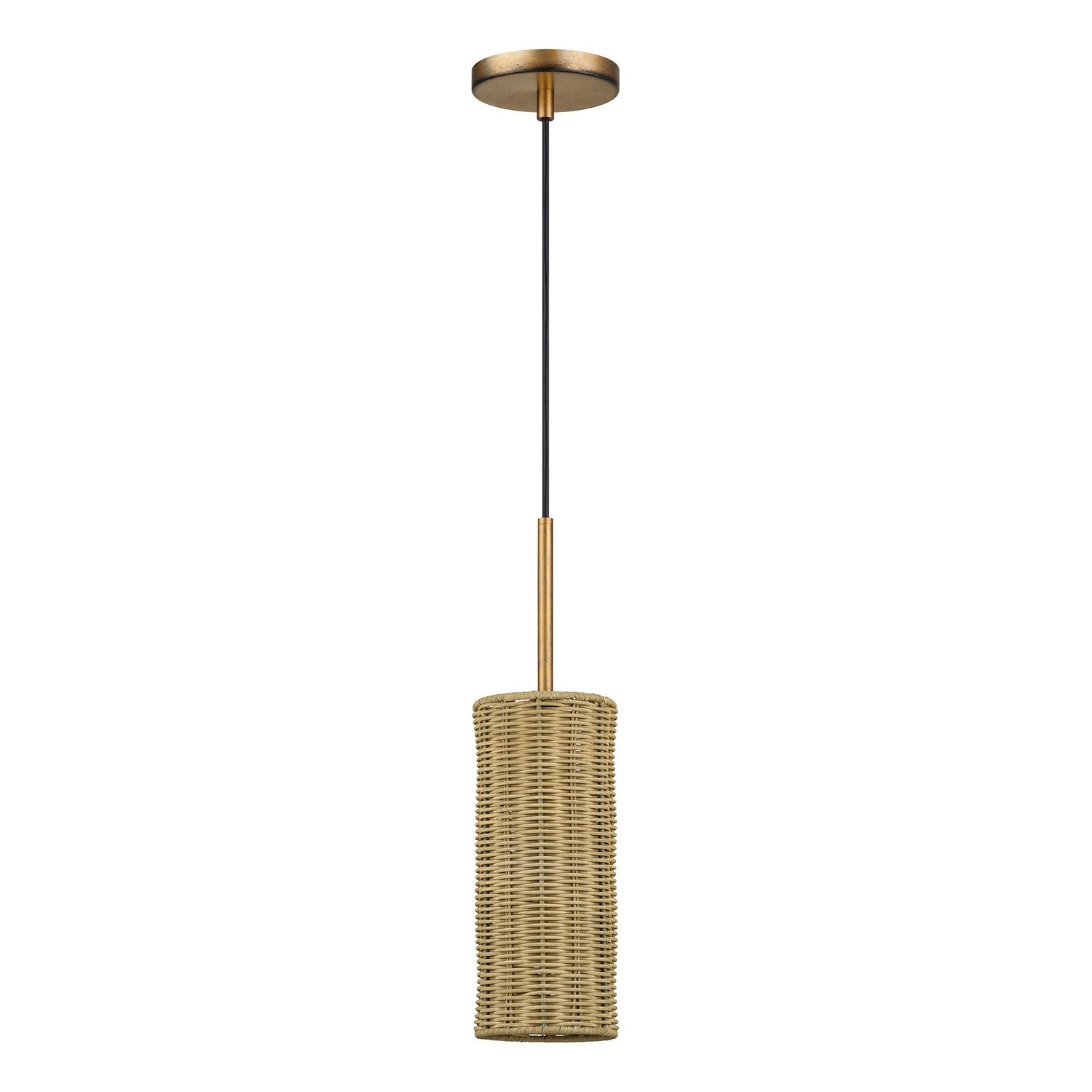 Livex Lighting - 60040-48 - One Light Mini Pendant - Weavington - Antique Gold Leaf