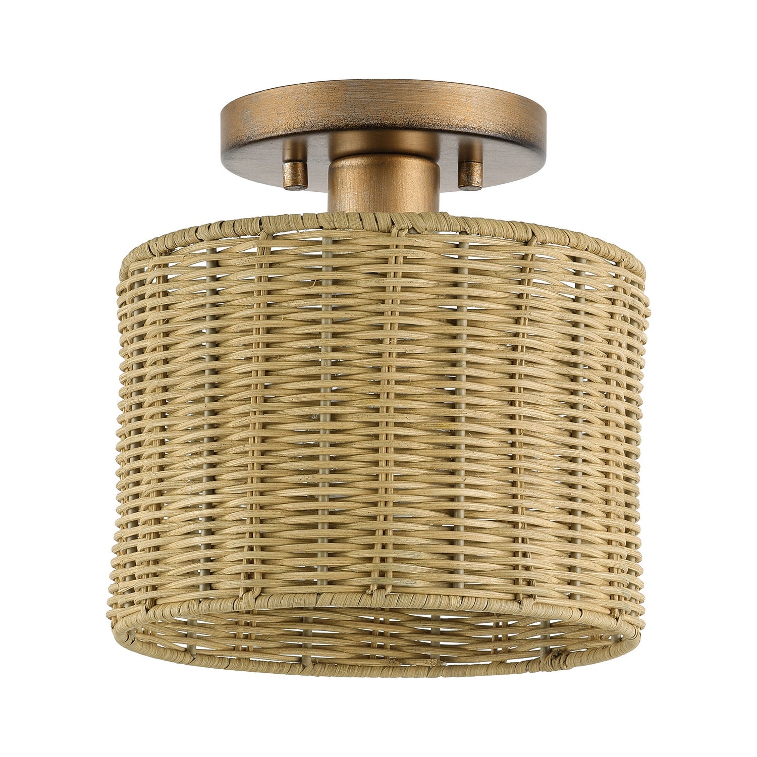 Livex Lighting - 60045-48 - One Light Semi-Flush Mount - Weavington - Antique Gold Leaf
