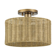 Livex Lighting - 60046-48 - One Light Semi-Flush Mount - Weavington - Antique Gold Leaf