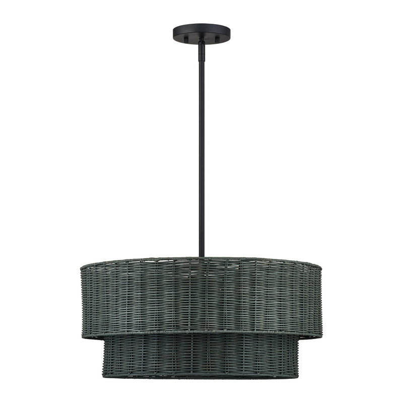 Livex Lighting - 60115-04 - Four Light Chandelier - Weavington - Black
