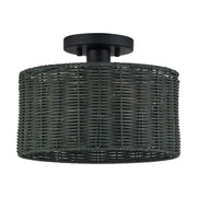 Livex Lighting - 60117-04 - One Light Semi-Flush Mount - Weavington - Black