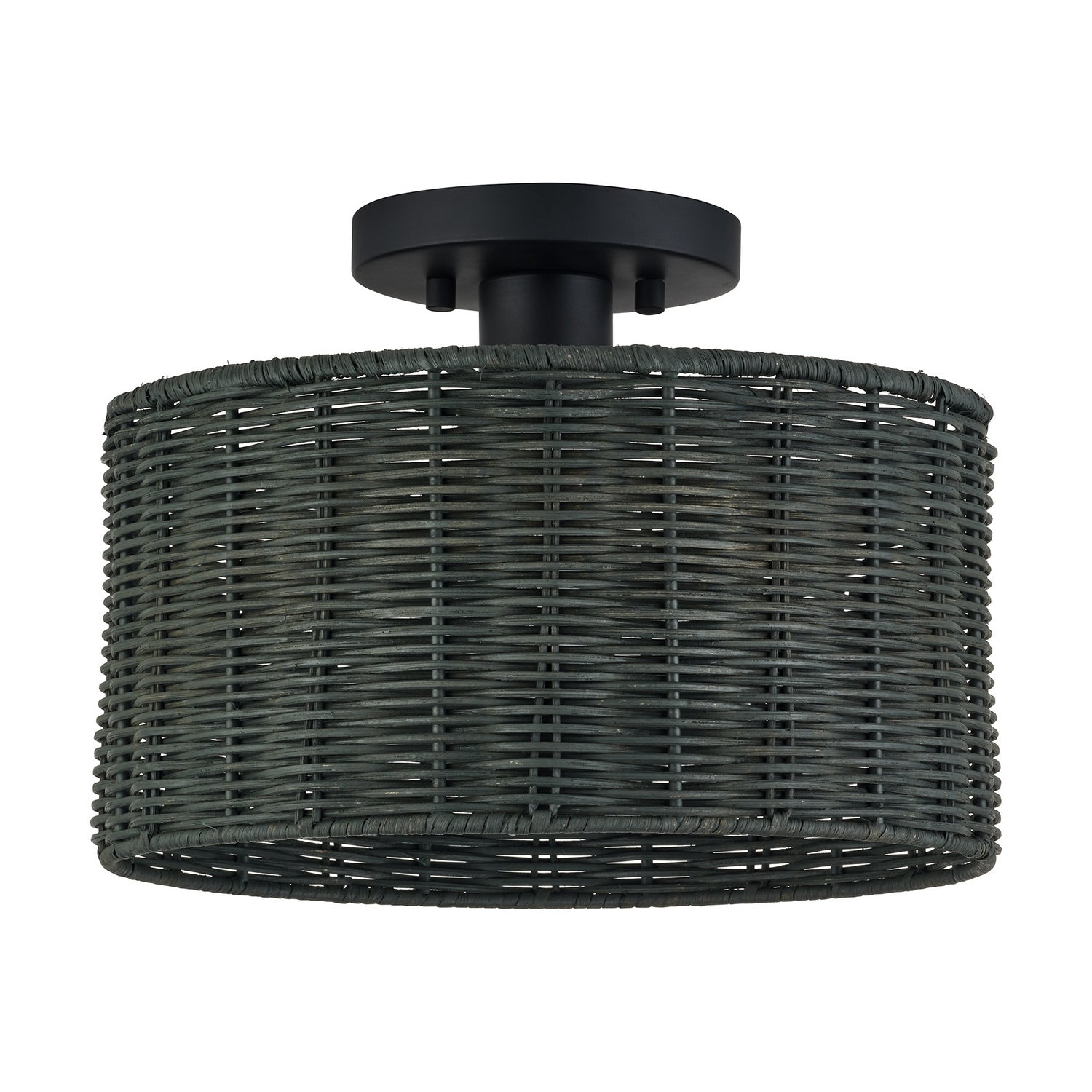 Livex Lighting - 60117-04 - One Light Semi-Flush Mount - Weavington - Black