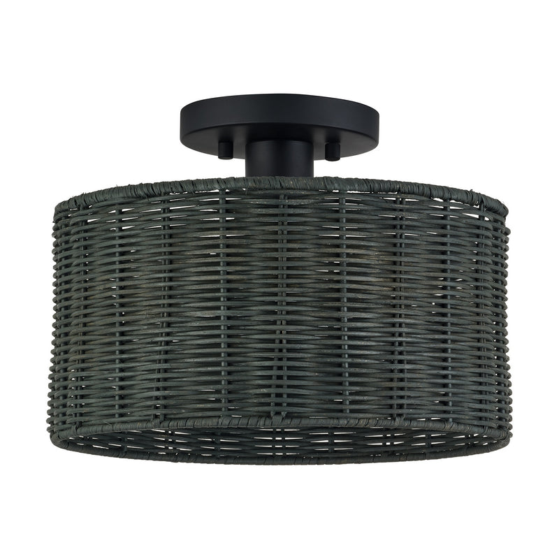Livex Lighting - 60117-04 - One Light Semi-Flush Mount - Weavington - Black