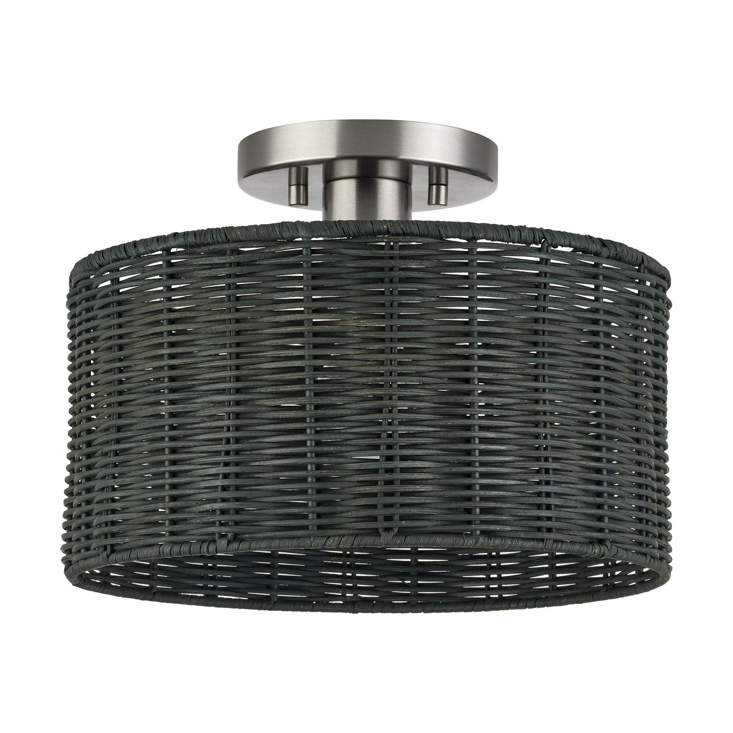 Livex Lighting - 60117-91 - One Light Semi-Flush Mount - Weavington - Brushed Nickel