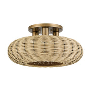 Livex Lighting - 60208-48 - Three Light Semi-Flush Mount - Summervine - Antique Gold Leaf