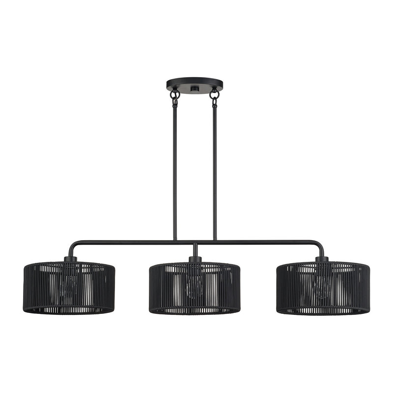 Livex Lighting - 60233-04 - Three Light Linear Chandelier - Acordia - Black