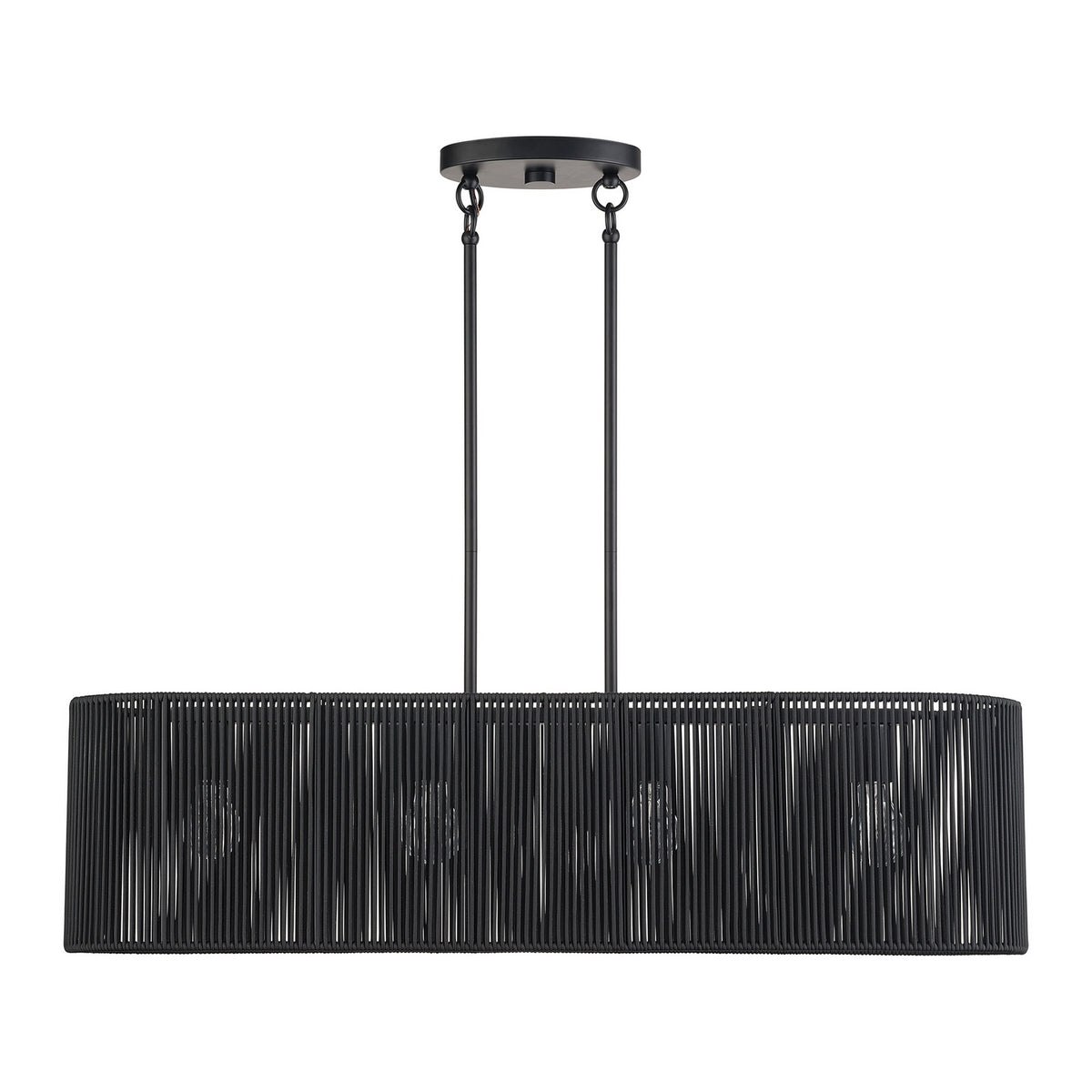 Livex Lighting - 60235-04 - Four Light Linear Chandelier - Acordia - Black