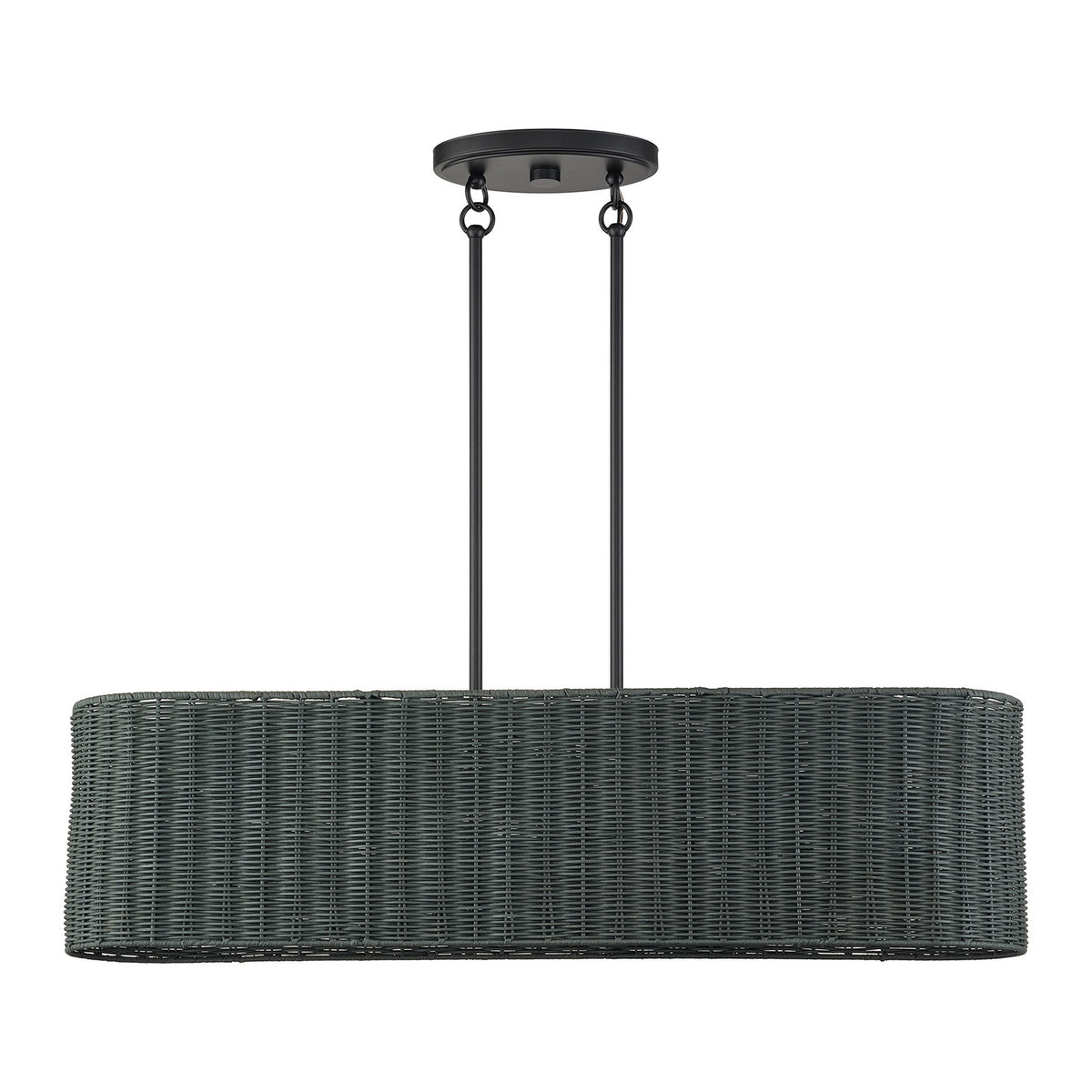 Livex Lighting - 60556-04 - Four Light Linear Chandelier - Weavington - Black