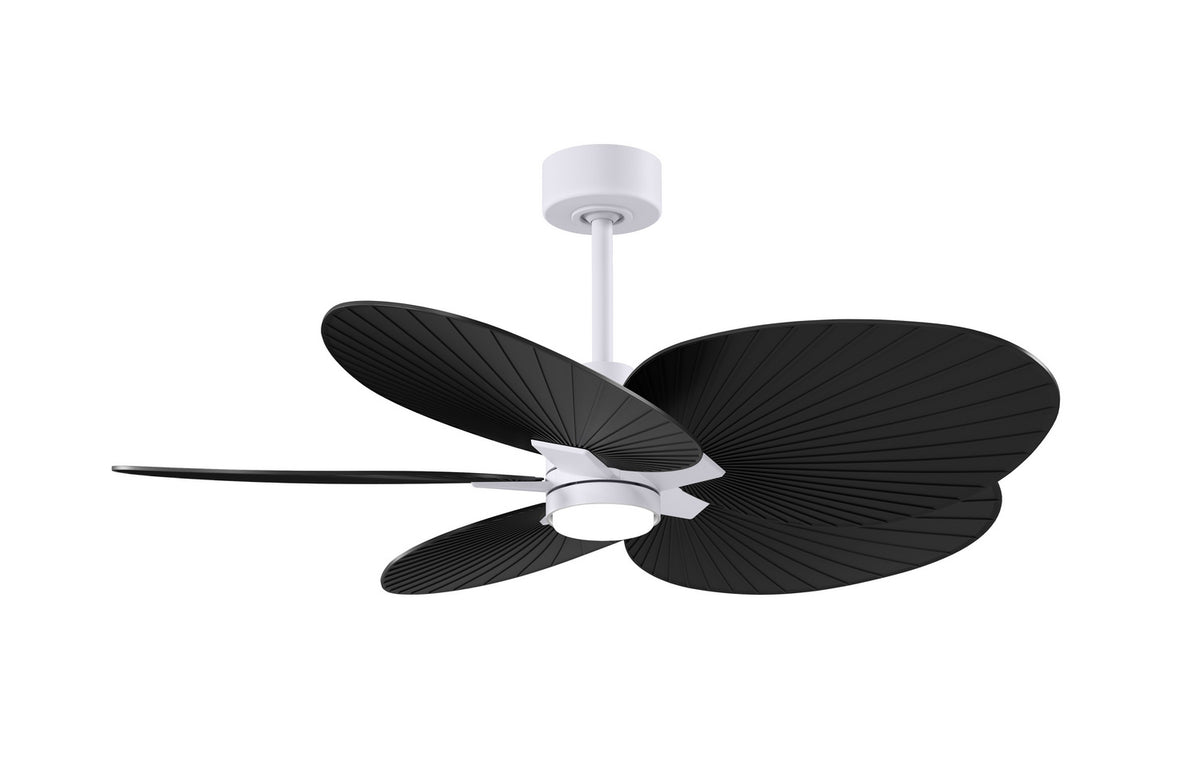 Matthews Fan Company - AKTPLK-MWH-BK - 48" Ceiling Fan - Alessandra Tropical - LK - Matte White