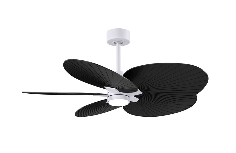 Matthews Fan Company - AKTPLK-MWH-BK - 48" Ceiling Fan - Alessandra Tropical - LK - Matte White