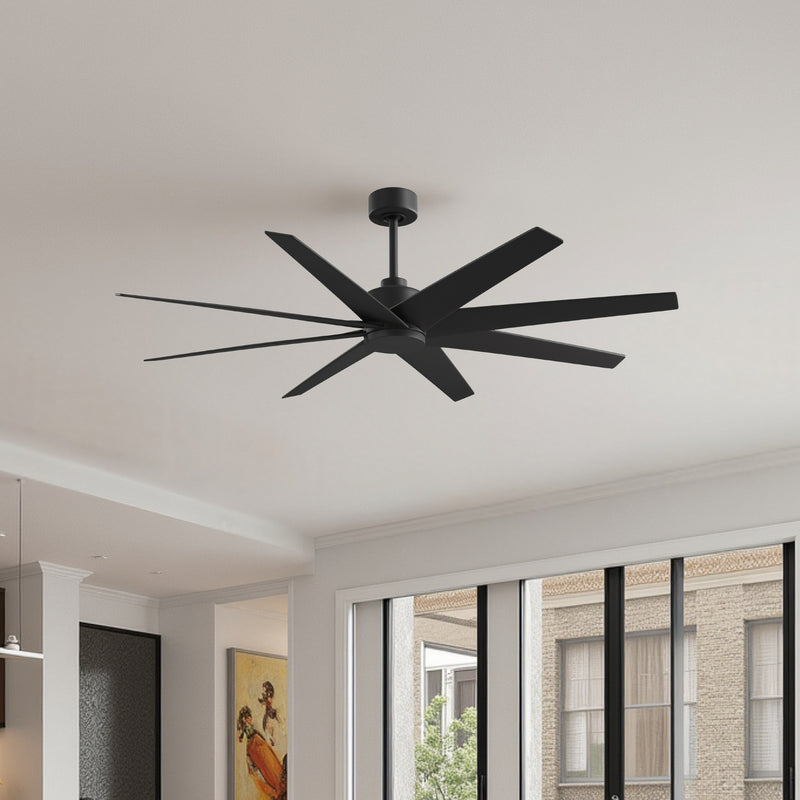 Matthews Fan Company - AN-BK-BK-64 - 64" Ceiling Fan - Ariella - Matte Black