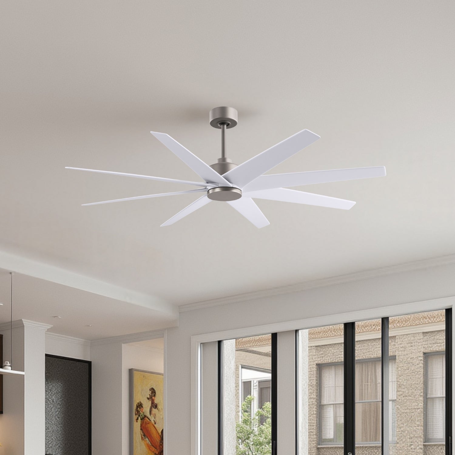 Matthews Fan Company - AN-BN-MWH-64 - 64" Ceiling Fan - Ariella - Brushed Nickel
