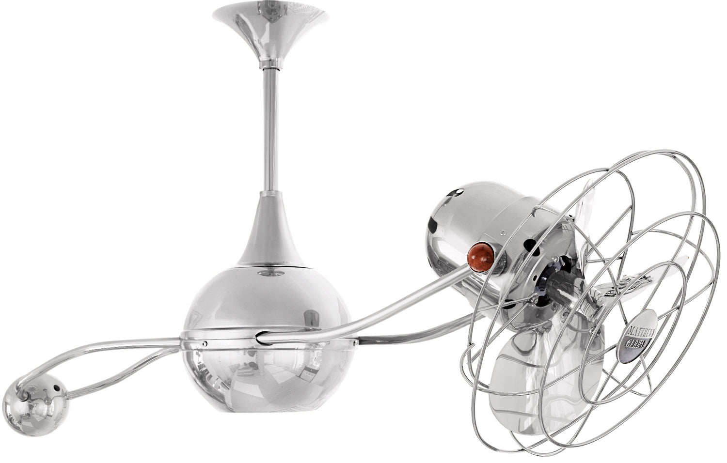 Matthews Fan Company - B2K-CR-MTL-Damp - 40" Ceiling Fan - Brisa 2000 - Polished Chrome