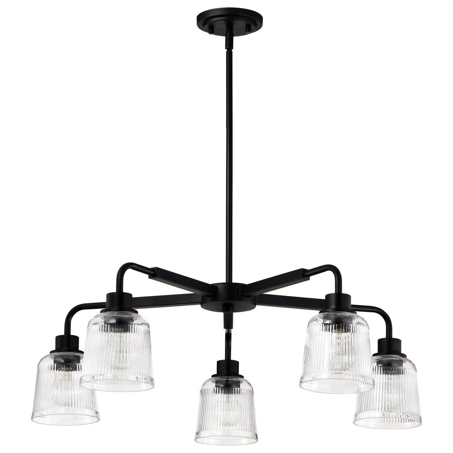 Nuvo Lighting - 60-8611 - Five Light Chandelier - Grayson - Matte Black