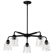 Nuvo Lighting - 60-8611 - Five Light Chandelier - Grayson - Matte Black