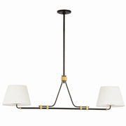 Hudson Valley - 1062-AGB/DB - Two Light Linear Pendant - Crown Heights - Aged Brass