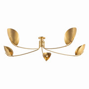Hudson Valley - 1755-AGB - Five Light Semi Flush Mount - Avondale - Aged Brass