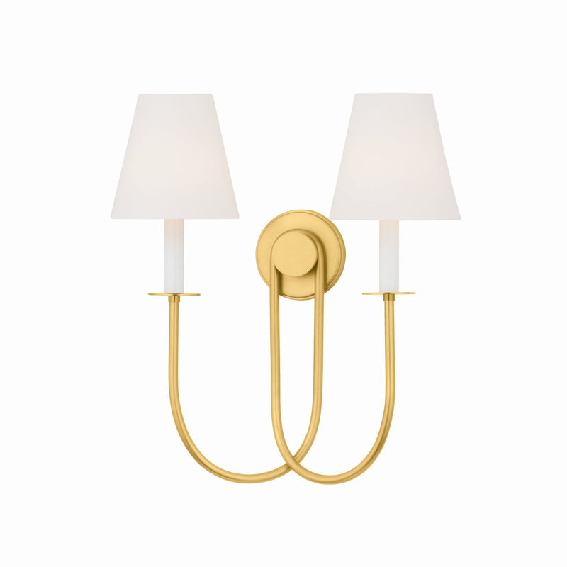 Hudson Valley - 4082-AGB - Two Light Wall Sconce - Midtown - Aged Brass