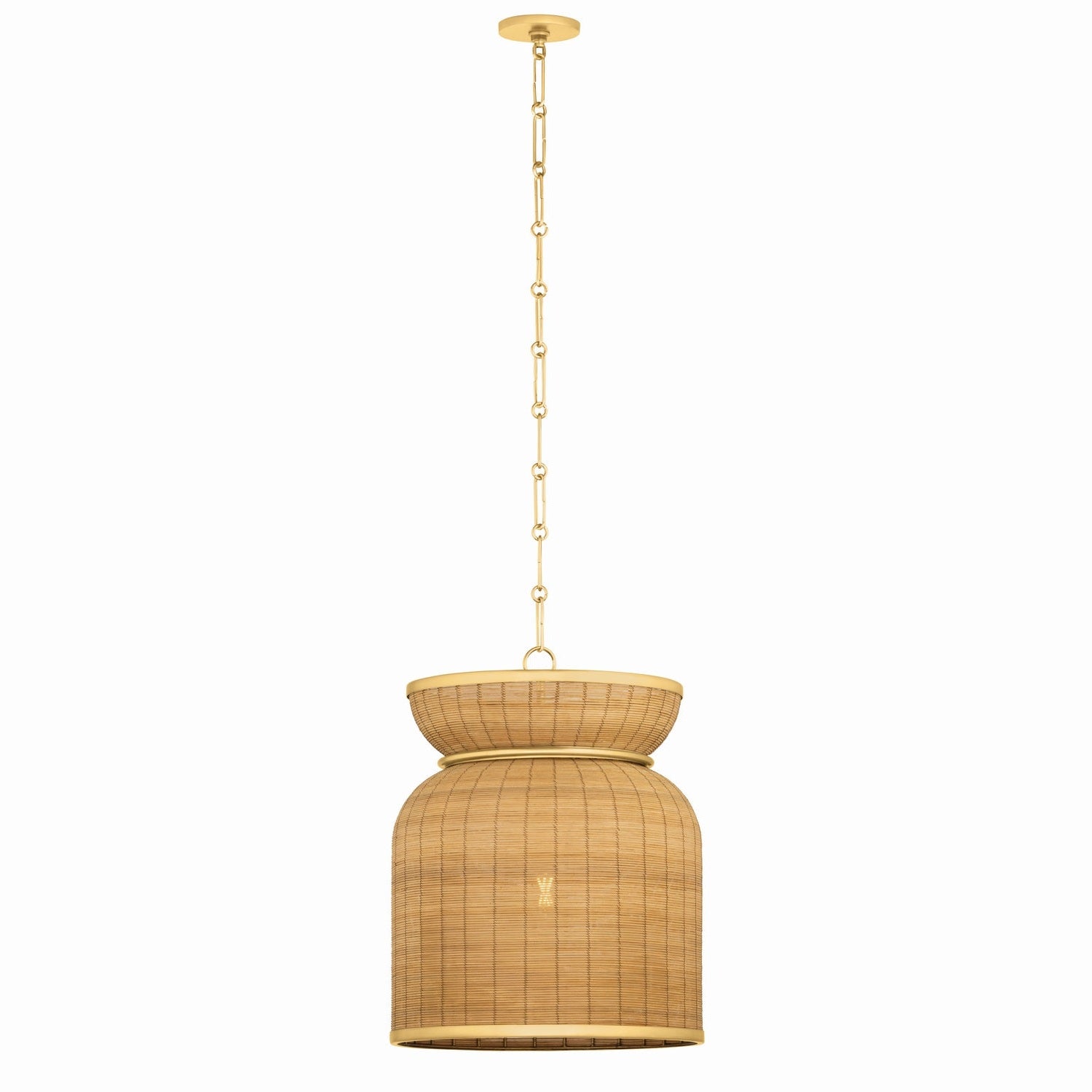 Hudson Valley - 9918-AGB - One Light Pendant - Parkchester - Aged Brass