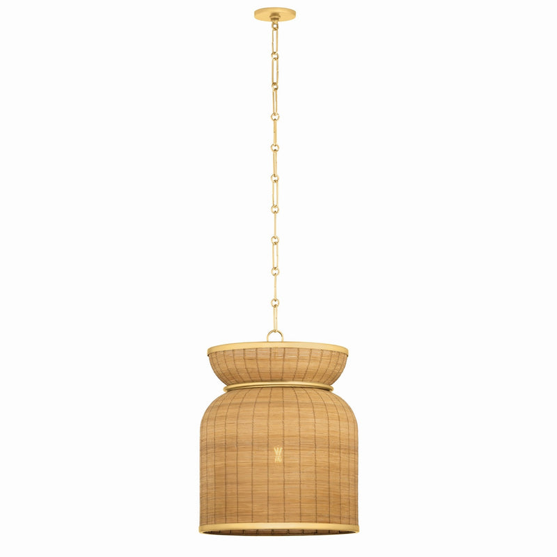 Hudson Valley - 9918-AGB - One Light Pendant - Parkchester - Aged Brass