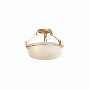 Hudson Valley - 1552-PGL - Two Light Semi Flush Mount - Lowerre - Patina Gold Leaf