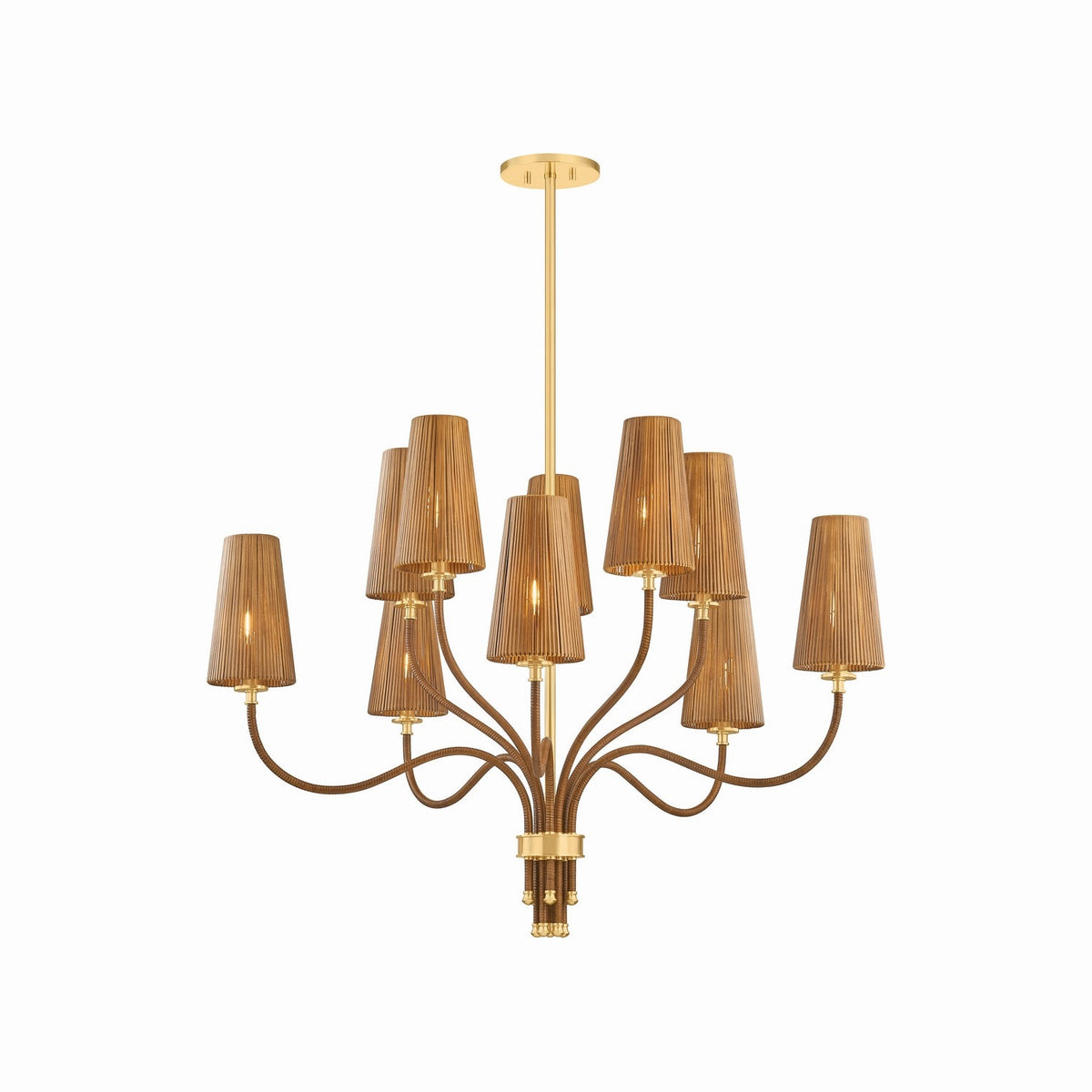 Hudson Valley - 1640-AGB - Ten Light Chandelier - Atwood - Aged Brass