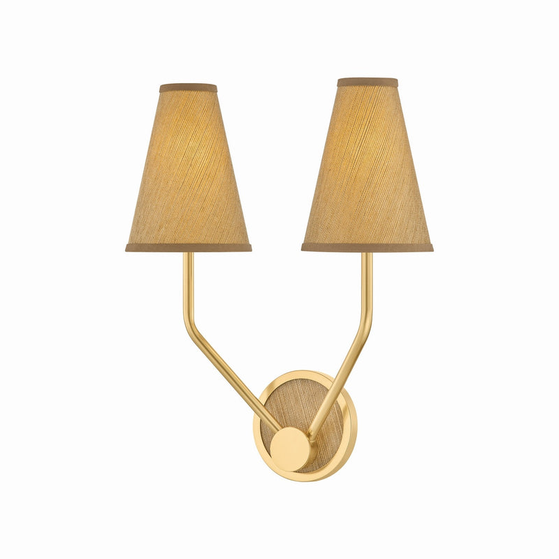 Hudson Valley - 2452-AGB - Two Light Wall Sconce - Buskirk - Aged Brass