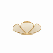 Hudson Valley - 3919-VGL - Three Light Semi Flush Mount - Bayville - Vintage Gold Leaf