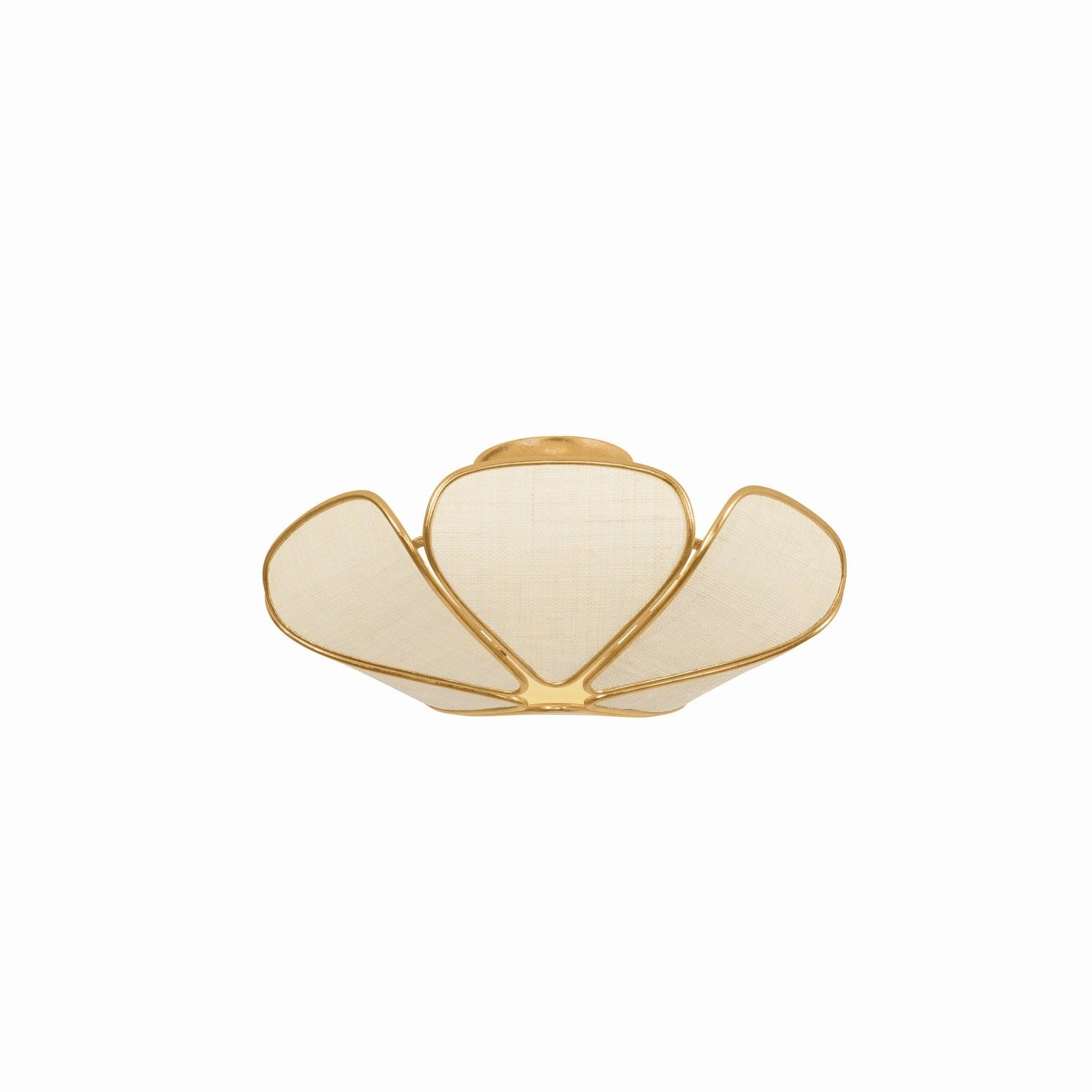 Hudson Valley - 3919-VGL - Three Light Semi Flush Mount - Bayville - Vintage Gold Leaf