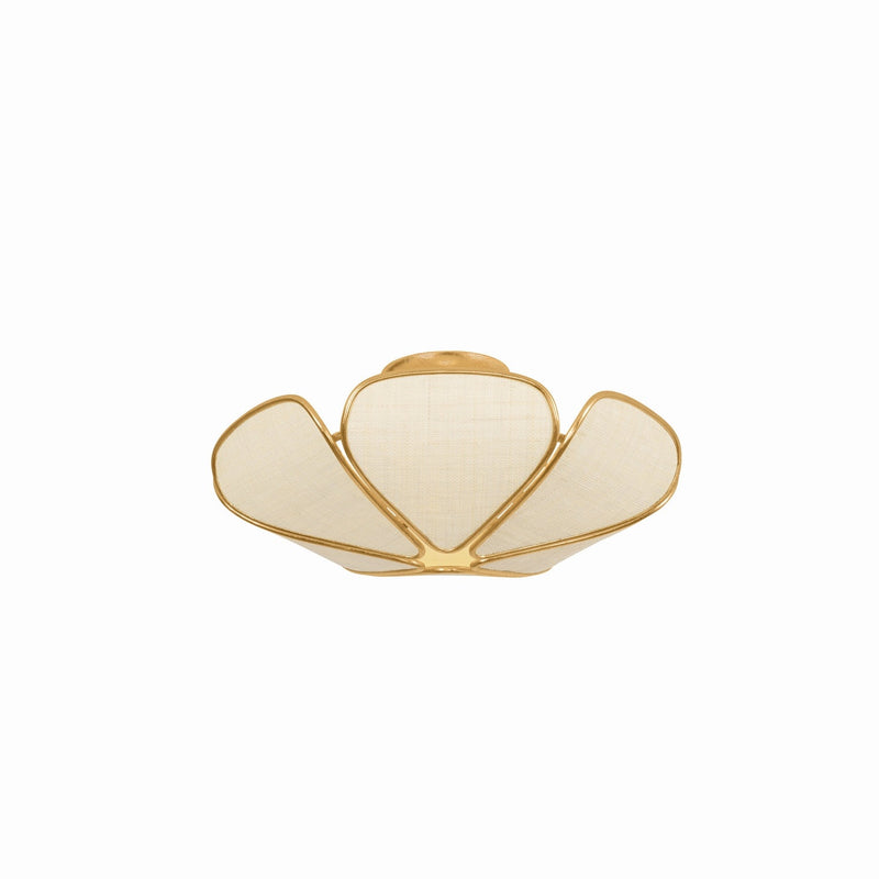 Hudson Valley - 3919-VGL - Three Light Semi Flush Mount - Bayville - Vintage Gold Leaf