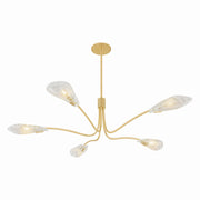Hudson Valley - 4905-AGB - Five Light Chandelier - Tenafly - Aged Brass